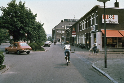 117738 Gezicht op de ventweg langs de Vleutenseweg te Utrecht, ter hoogte van de kruising met de Paramaribostraat (rechts).